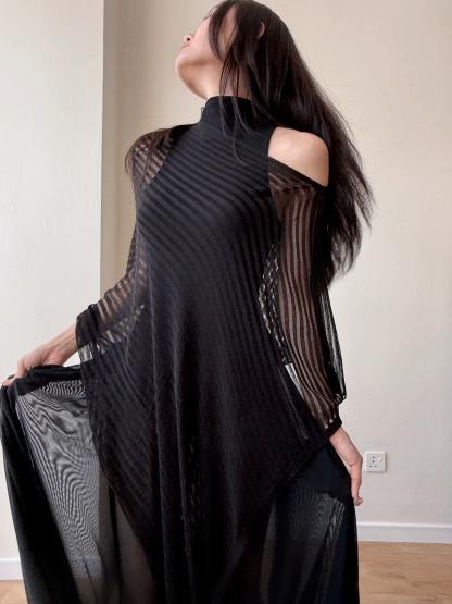 Dracula Bodycon Sheer Maxi Dress