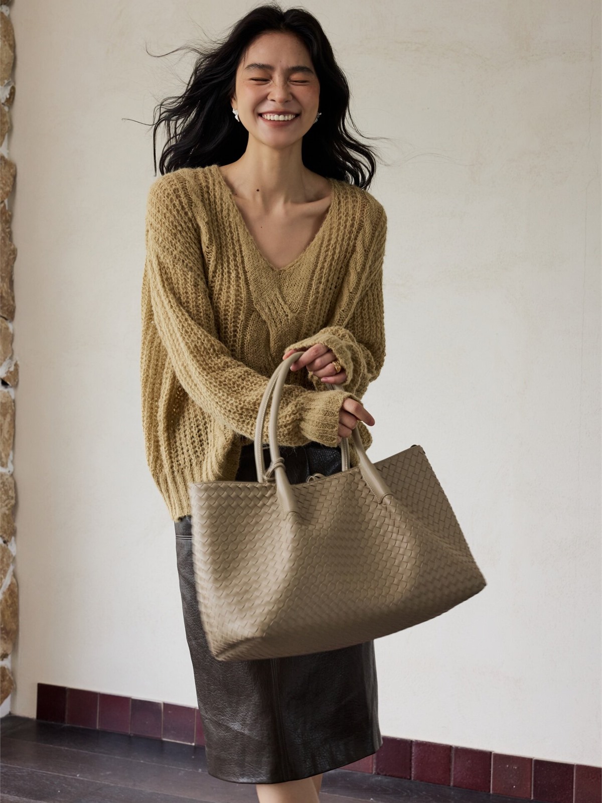 Heze Open-Knit Relaxed Sweater