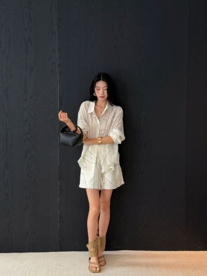 Poe Graphic Printing Shirt & Shorts Set