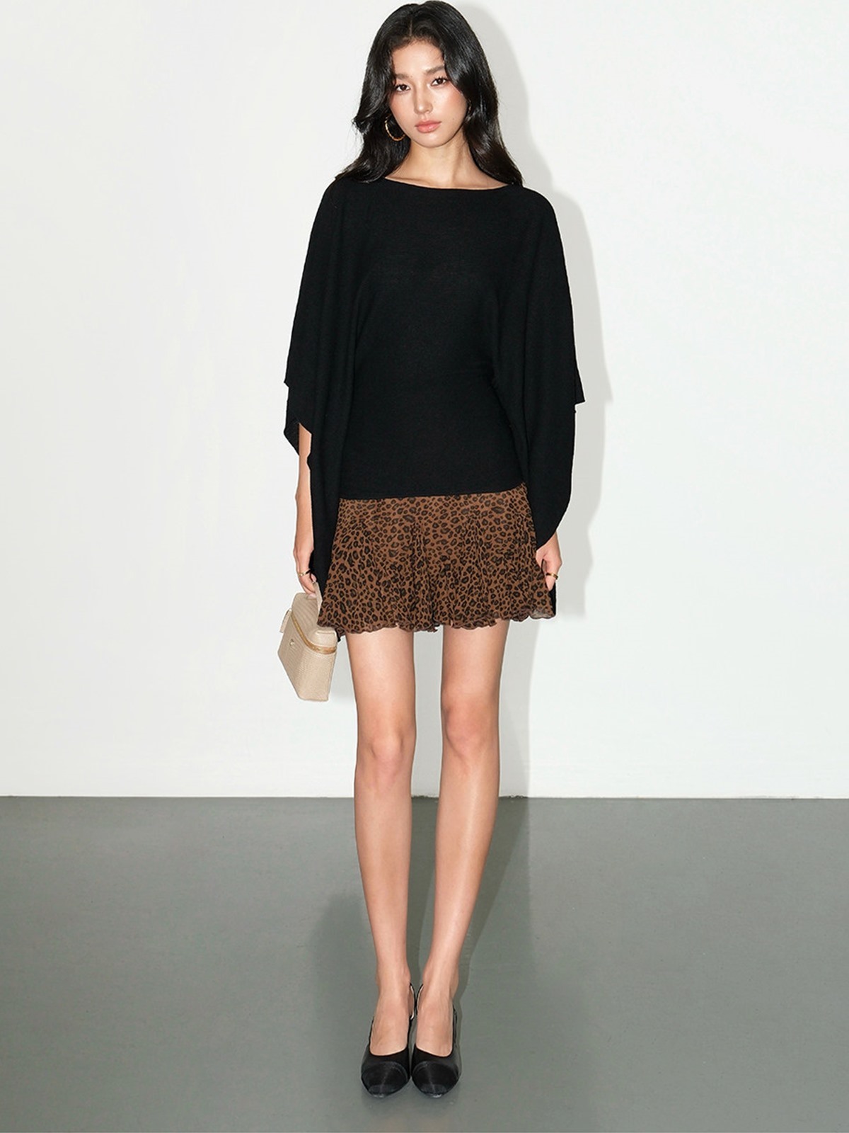 Lysette One-Shoulder Batwing Knit Top