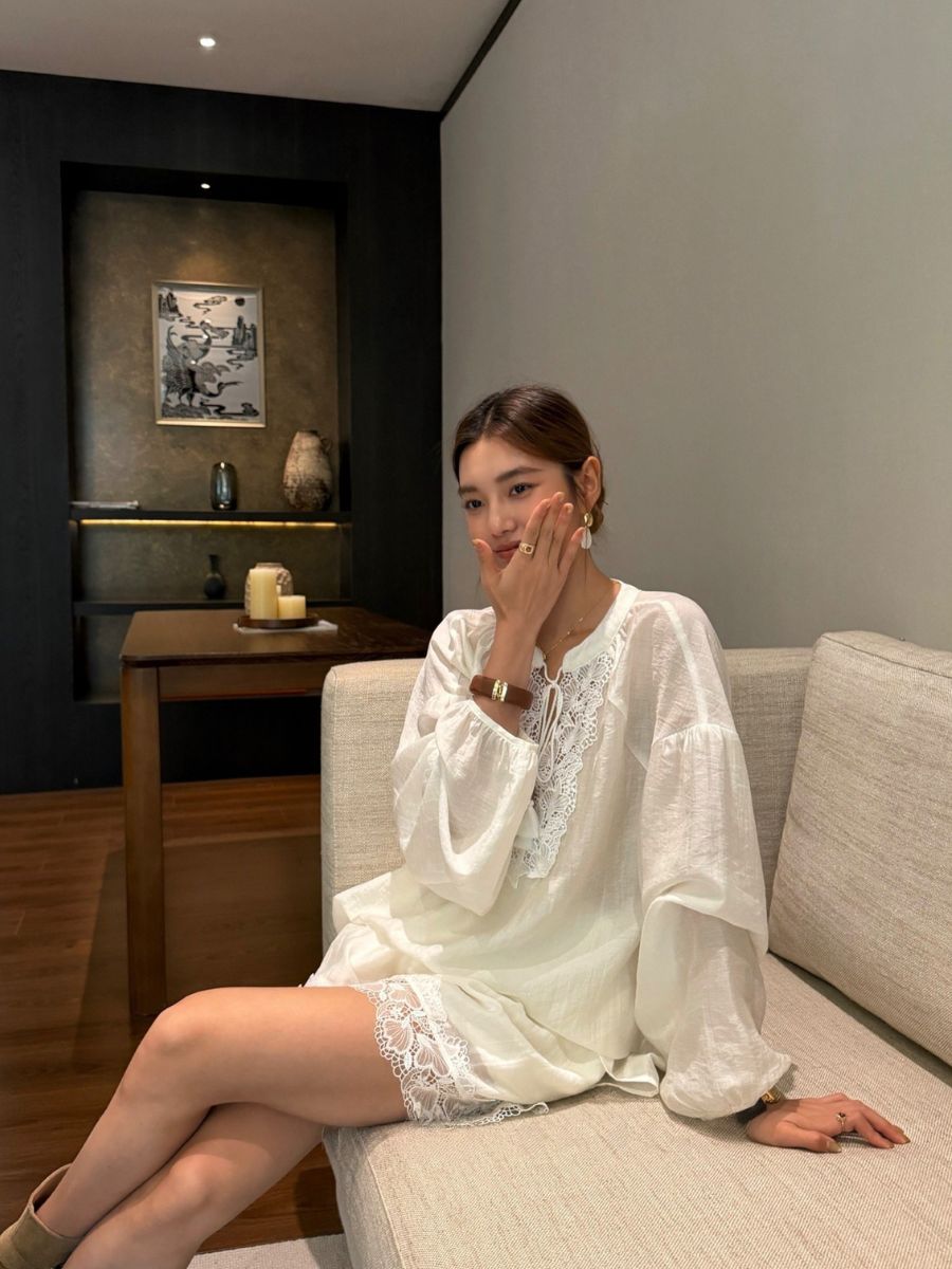 Perry Tencey Blend Lacey Trim Top & Shorts Set