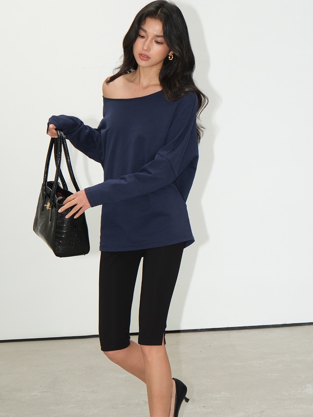 Laurette One-Shoulder Relaxed Cotton Top