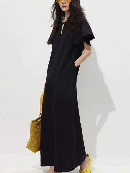 Pasha Flounce Sleeve Maxi Dress