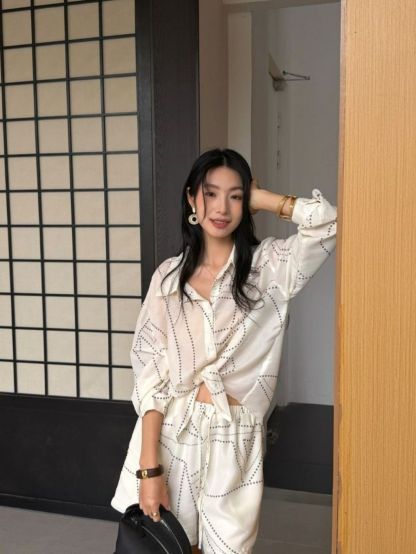 Poe Graphic Printing Shirt & Shorts Set