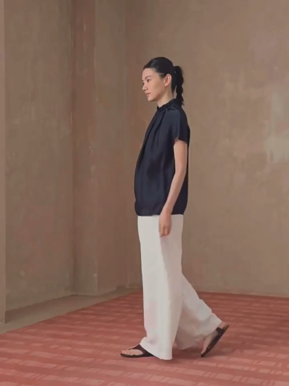 Hafsa Gathered Neck Top