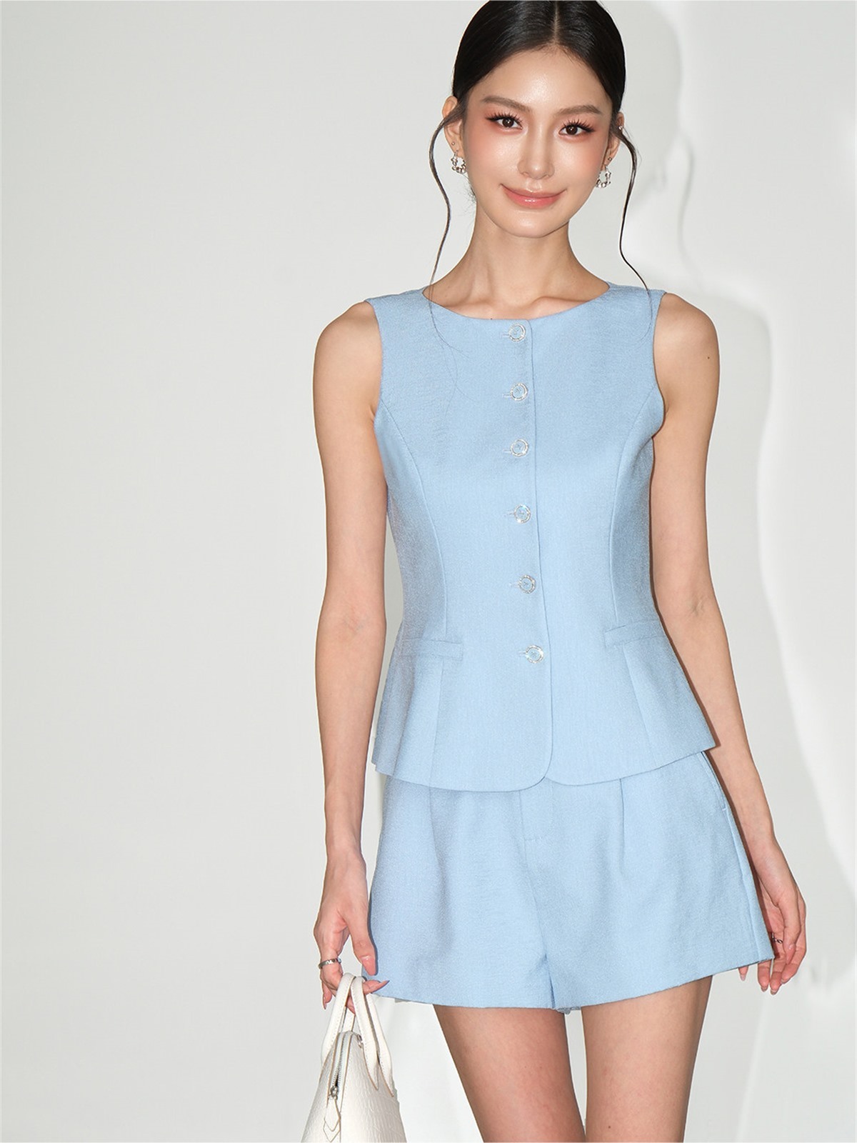 Leandra Tailored Vest & Shorts (Sold Separately)
