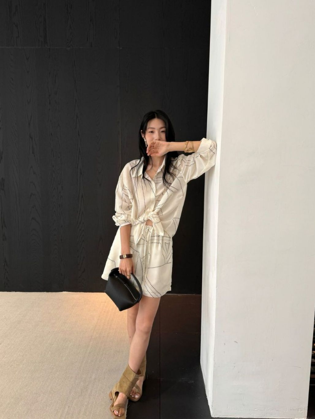 Poe Graphic Printing Shirt & Shorts Set