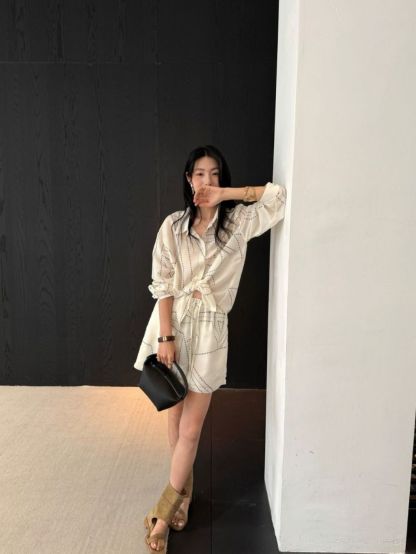 Poe Graphic Printing Shirt & Shorts Set