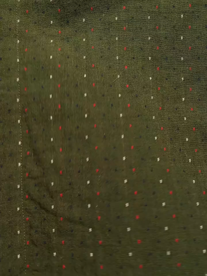 Lu Cang Cap SleevesPolka Dots Cheongsam