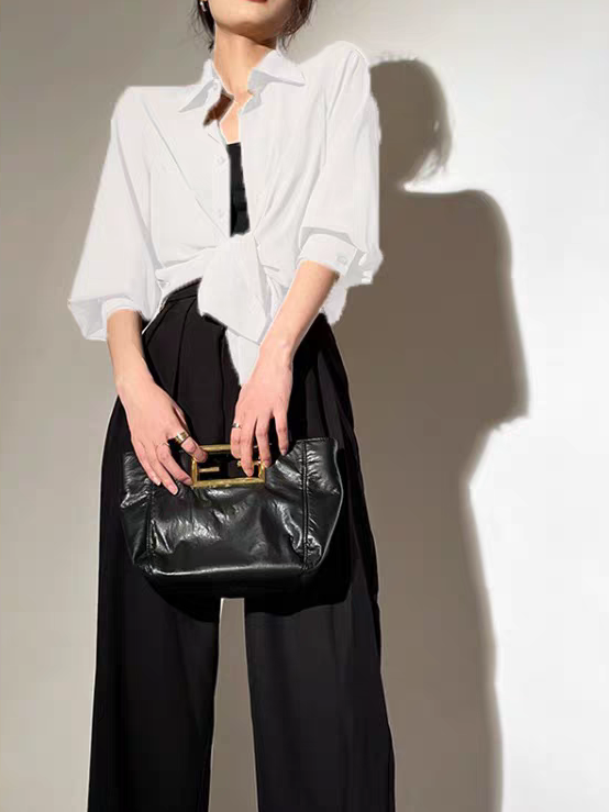 Laura Sheer Chiffon Shirt-The Black Bow-