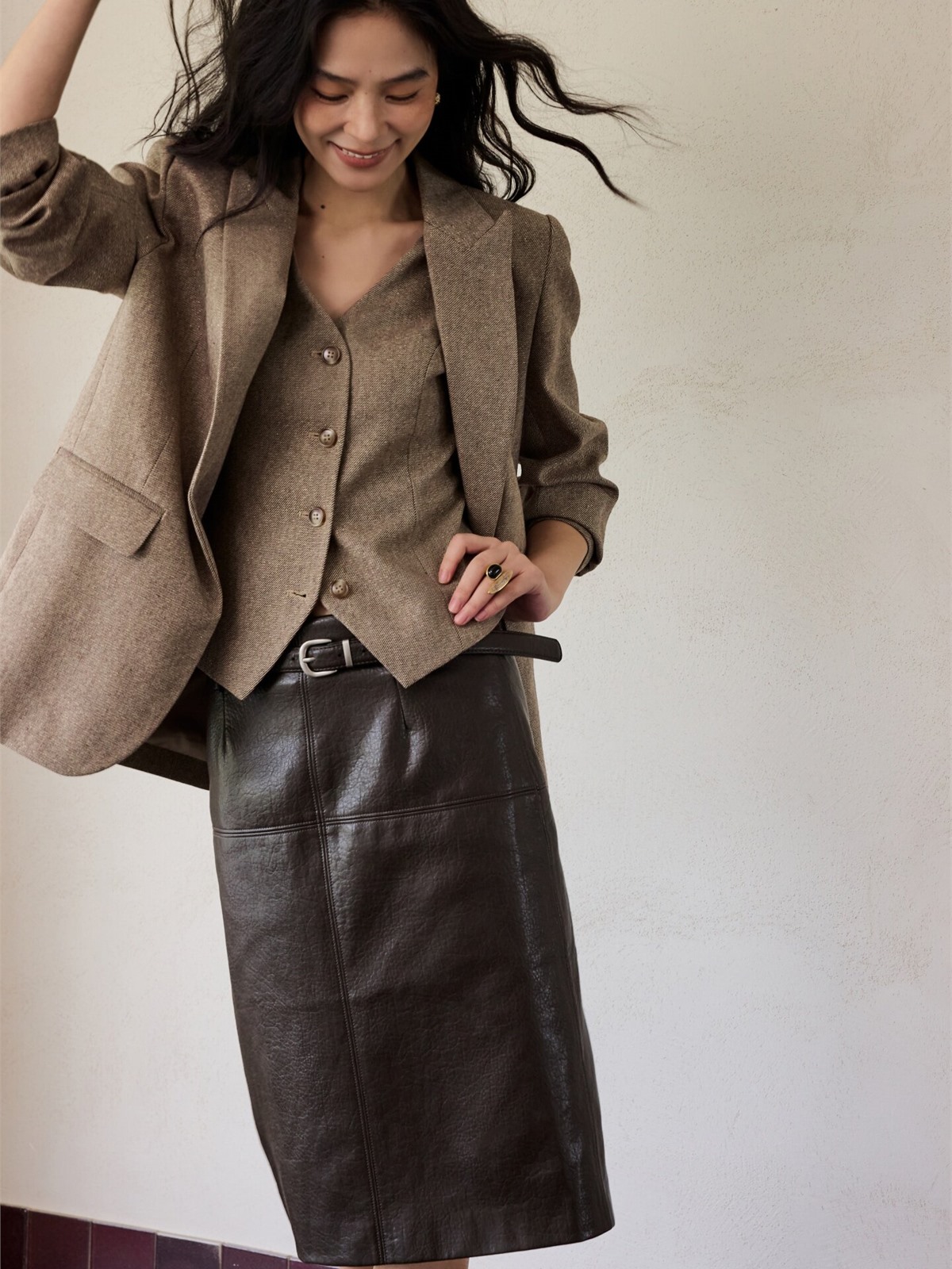 Honory Textured Blazer & Vest (Sold Separately)