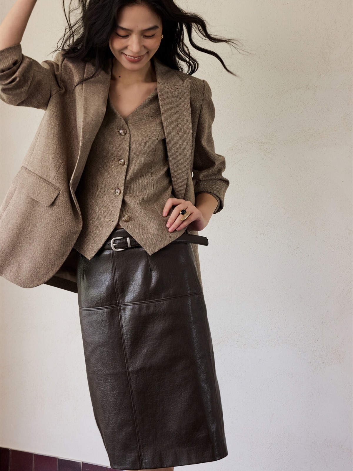 Honory Textured Blazer & Vest (Sold Separately)