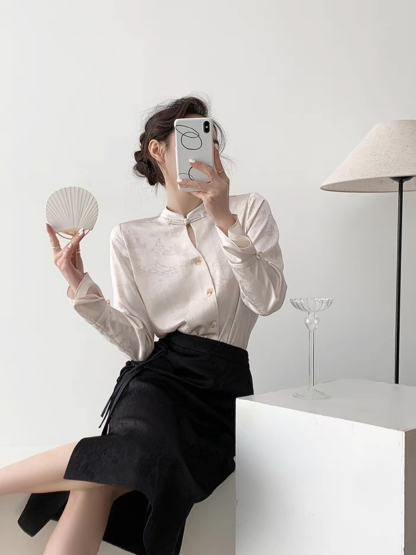 Xin Hua Long Sleeve Oriental  Top