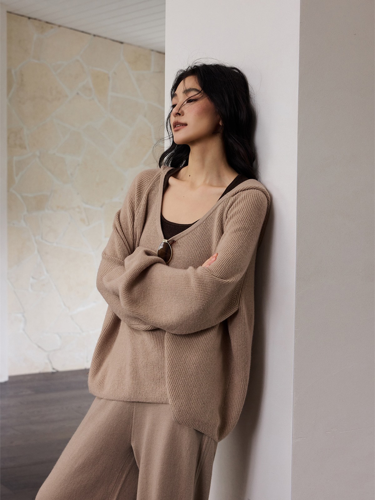 Hya Oversized Knit Top, Singlet & Wide-Leg Pants (Sold Separately)