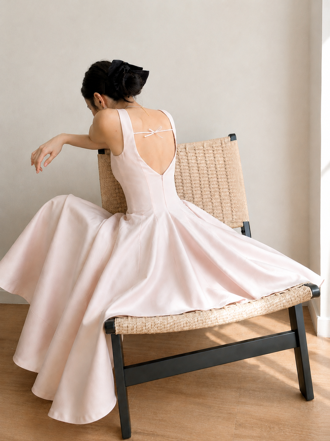 Curtis Sculpted Satin Gown