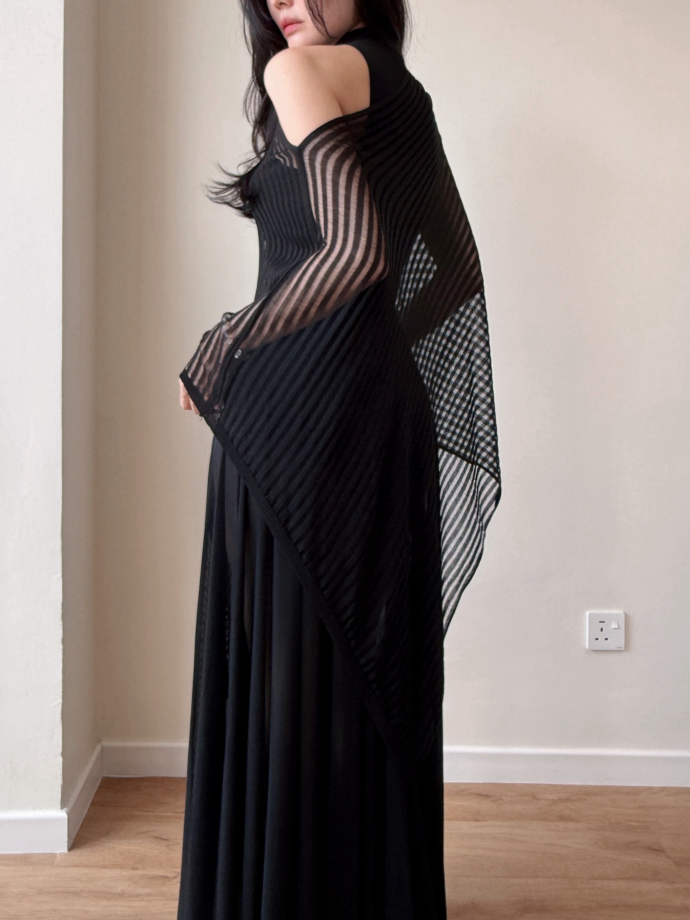 Dracula Bodycon Sheer Maxi Dress
