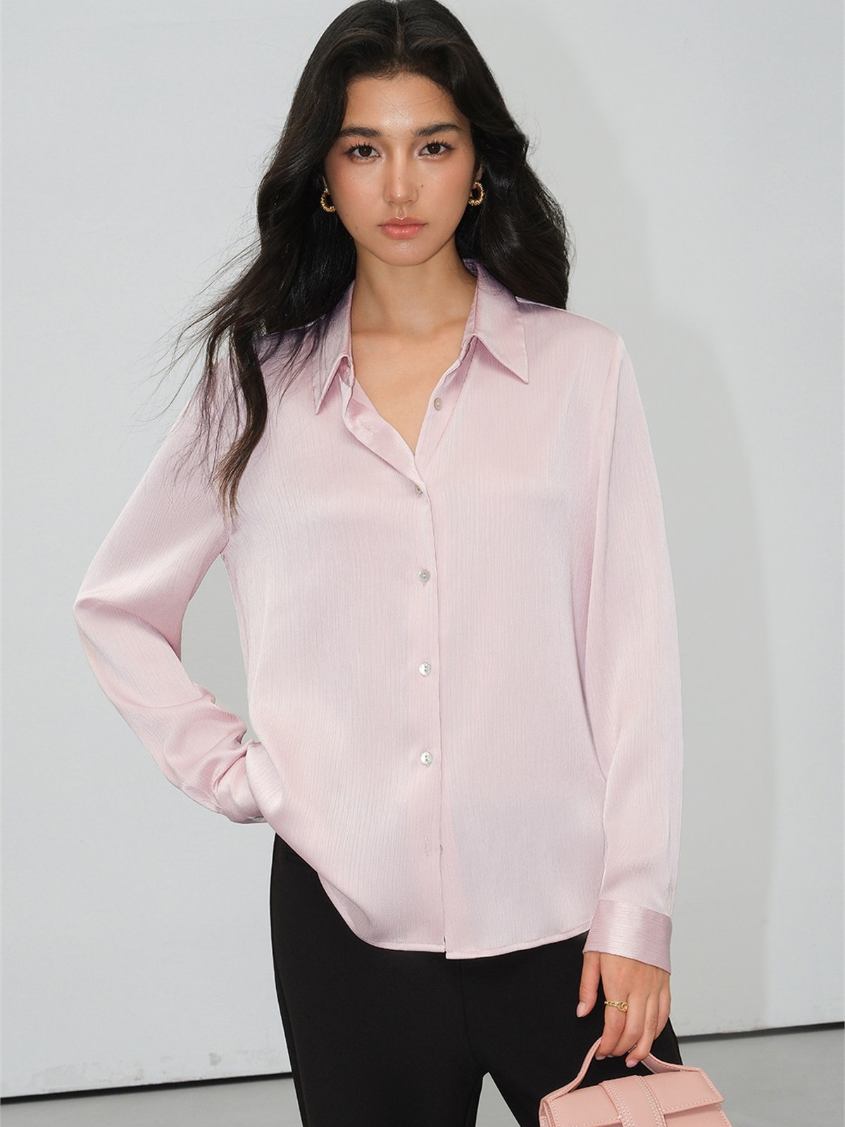 Jocelyn Textured Long Sleeve Shirt