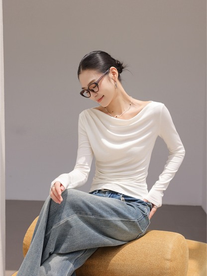 Haven Soft Draped Long-Sleeve Top