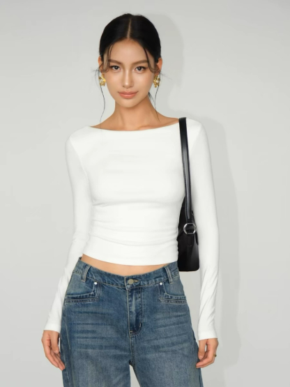 Zoe Long Sleeve Top-The Black Bow-