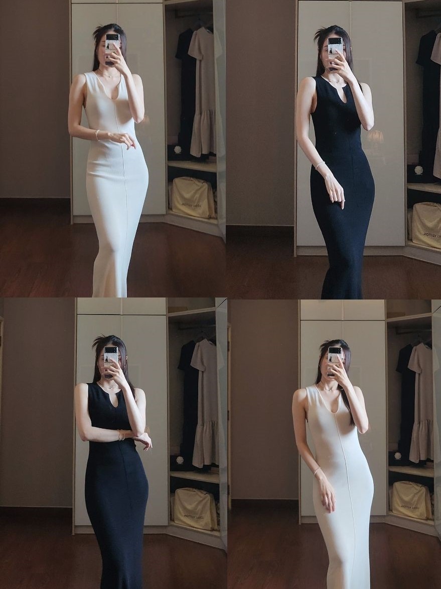 Gaspard V-Neck Maxi Dress (Discounted-Free Size)-The Black Bow-