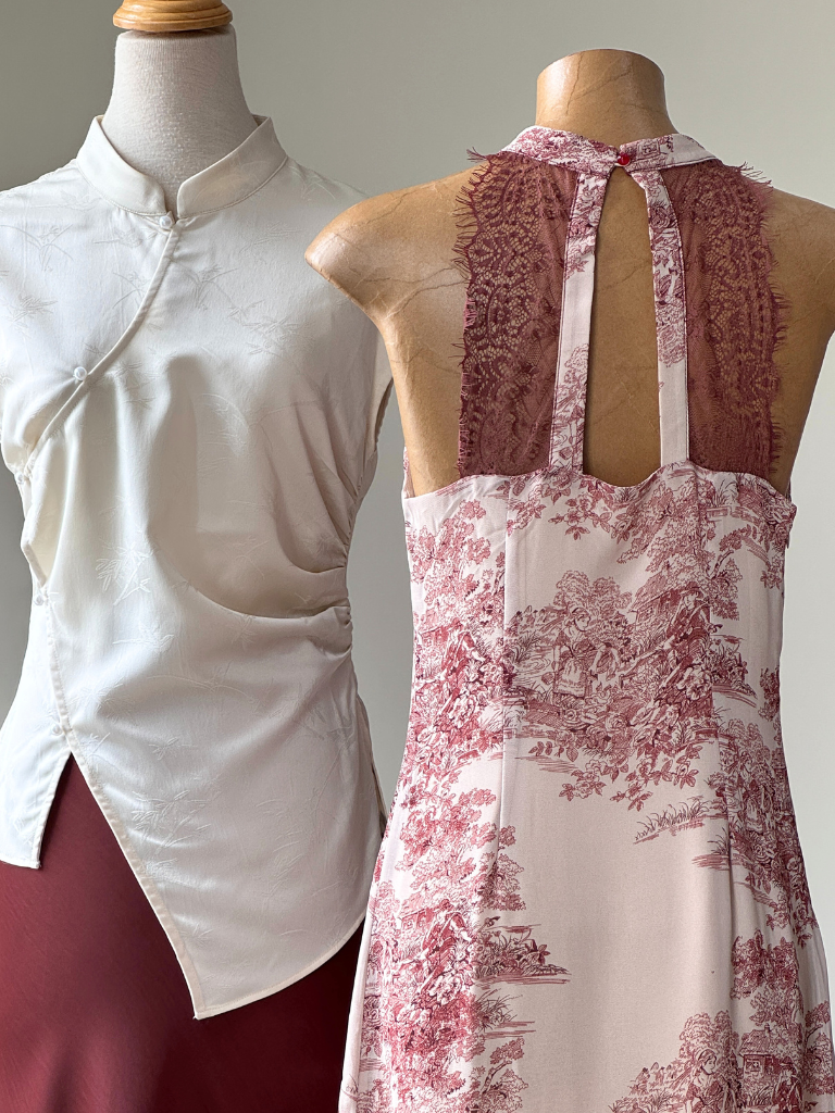 Xue Lee Halter Back Lace Pencil Cheongsam-The Black Bow-