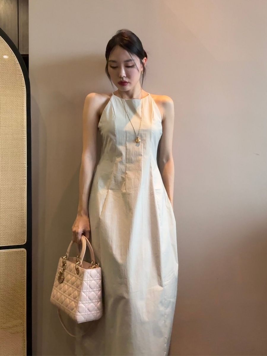 Keyla Halter Neck Dress with Pocket