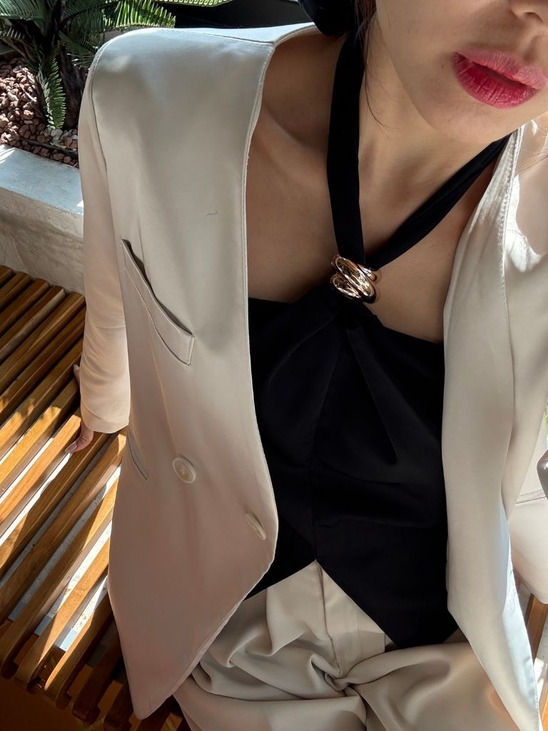 Kiana Halter Neck Satin Top