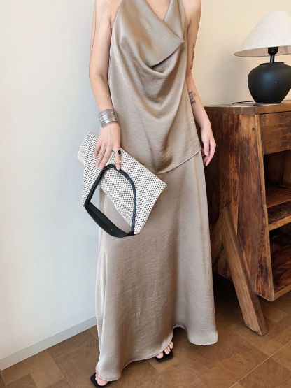 Laken Swing Collar Top & Skirt Set