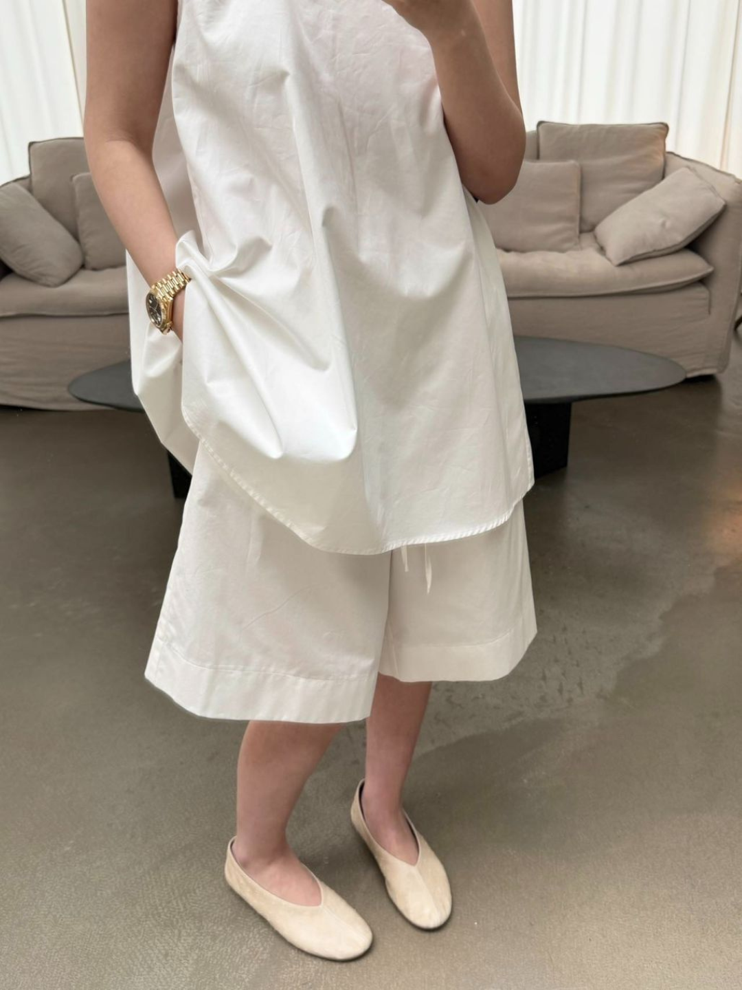 Paige Reversible Top & Relaxed Wide-Leg Bermuda Shorts (Items sold seperately)