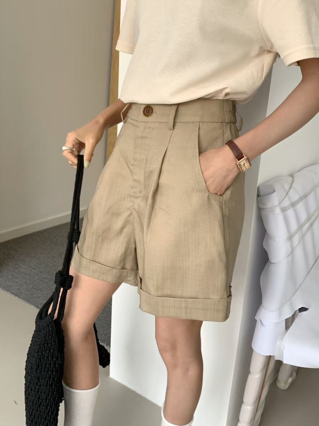 Peter Belted Linen Shorts