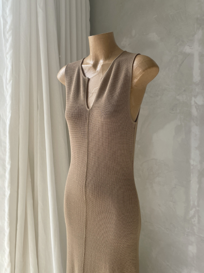 Gaspard V-Neck Maxi Dress (Discounted-Free Size)-The Black Bow-