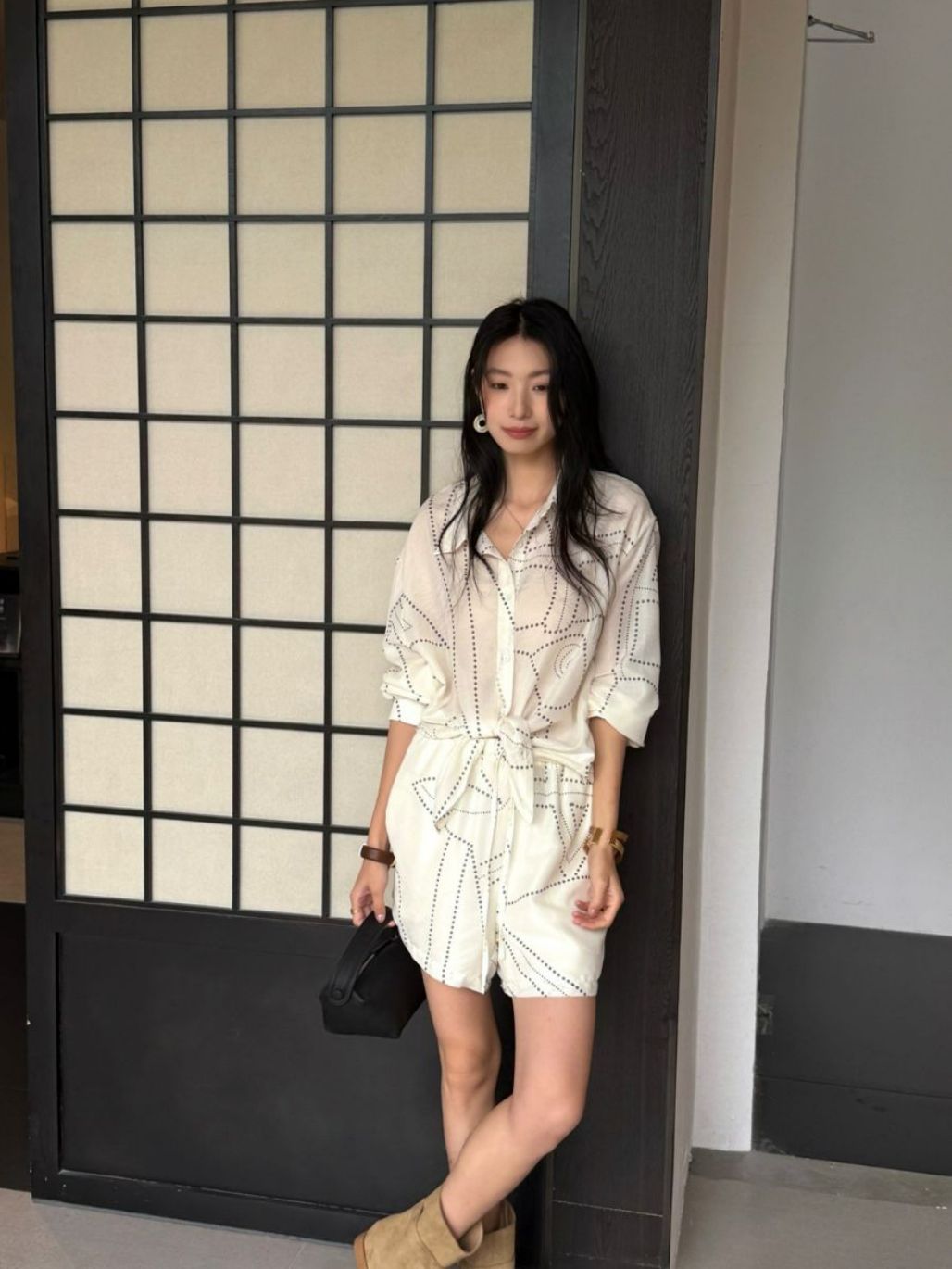 Poe Graphic Printing Shirt & Shorts Set