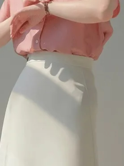 Xanthi Knee Length A-Line Skirt (Discounted-S size)-The Black Bow-