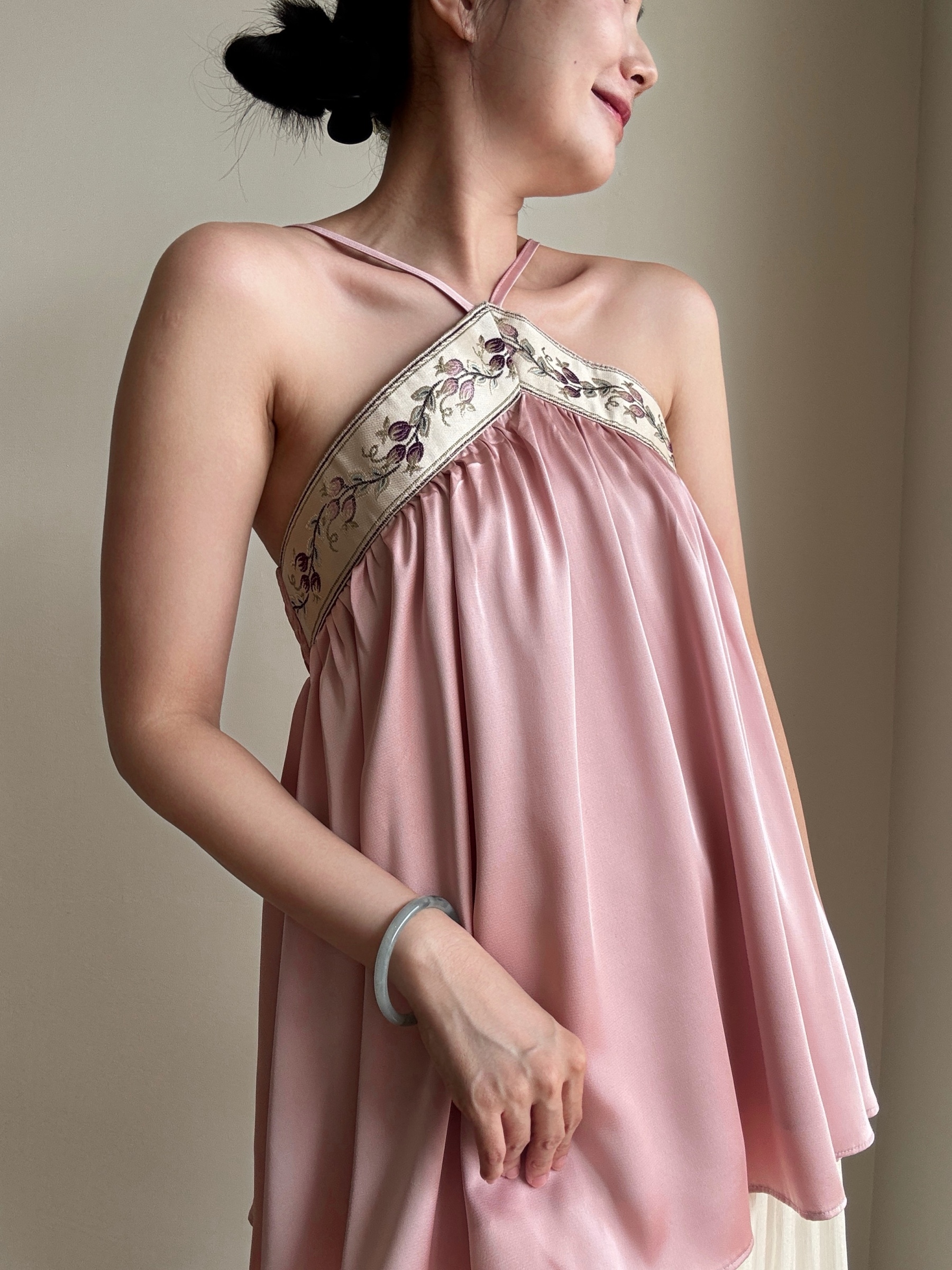 Li Mei Halter Neck Oriental Top