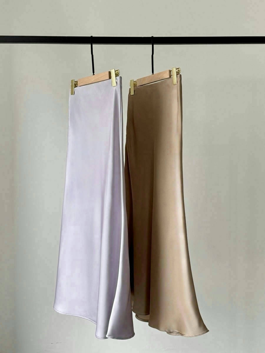Cacaly Satin Bias Cutting Skirt
