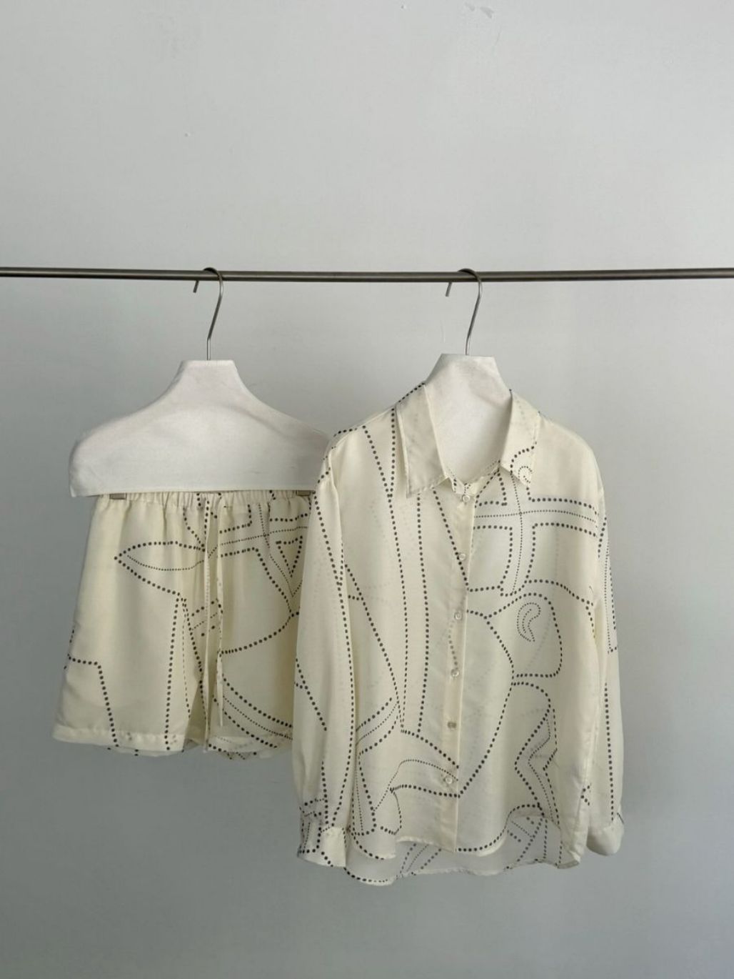 Poe Graphic Printing Shirt & Shorts Set