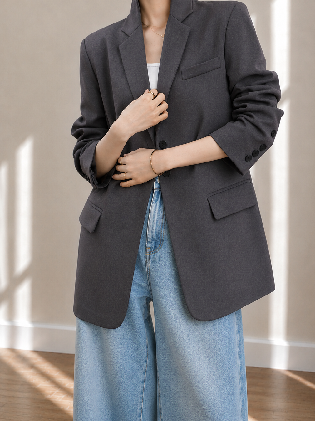 Colbie Relaxed Single-Button Blazer