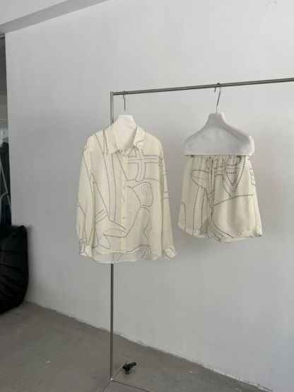 Poe Graphic Printing Shirt & Shorts Set