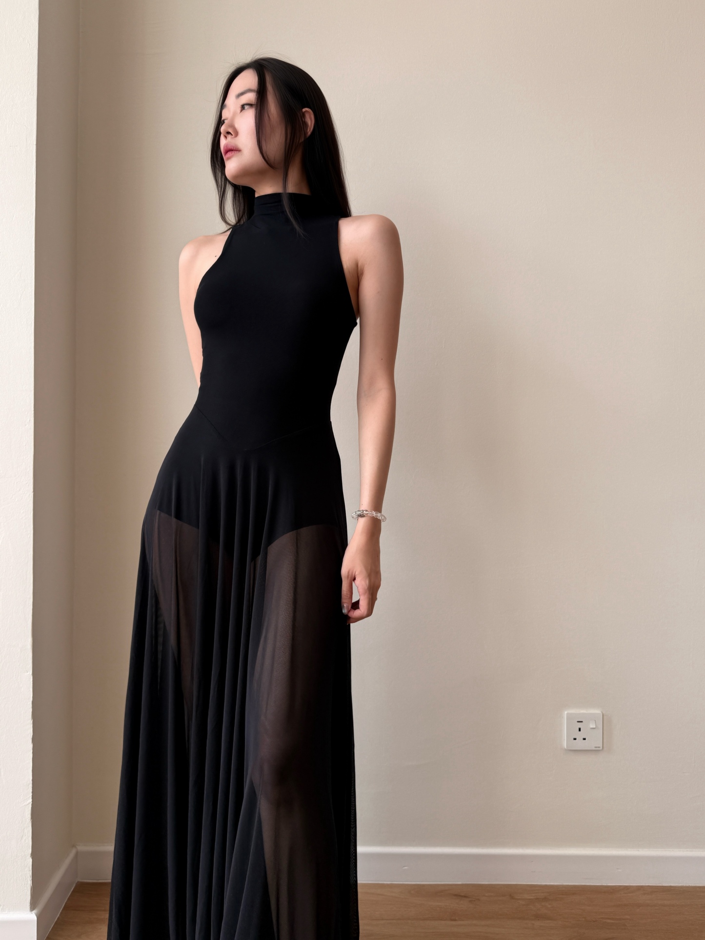 Dracula Bodycon Sheer Maxi Dress