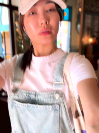 American Denim Short Dungaree & Pezy Basic Tee