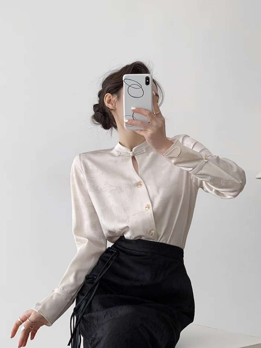 Xin Hua Long Sleeve Oriental  Top