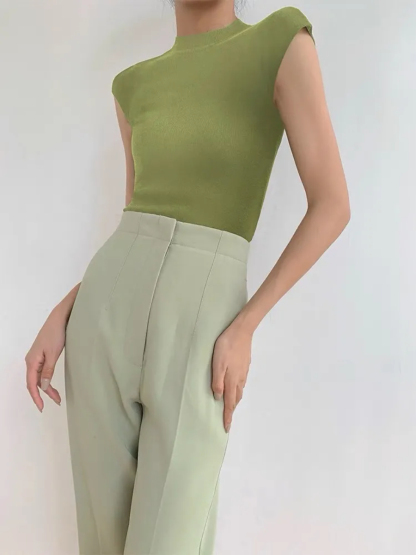 Mikeyla Cap Sleeve Knit Top-The Black Bow-