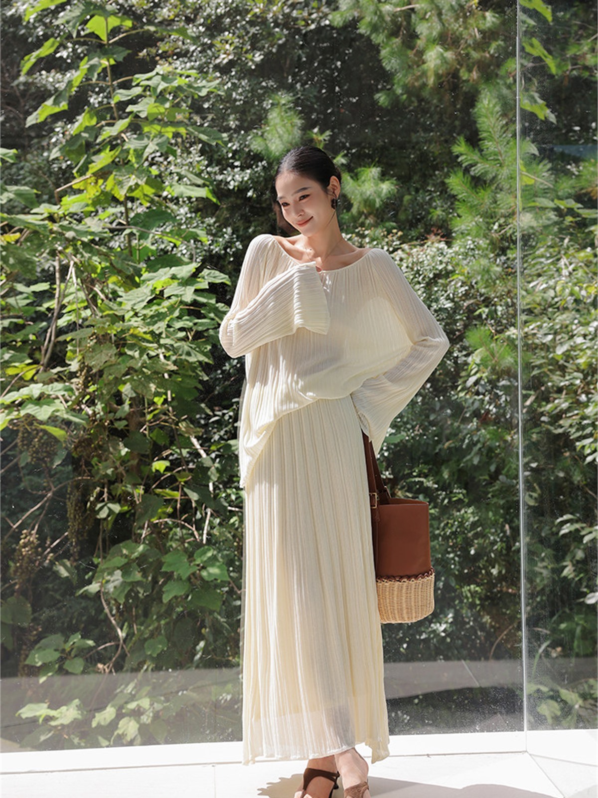 Hailey Lightweight Knit Long-Sleeve Top & Skirt (Sold Separately)