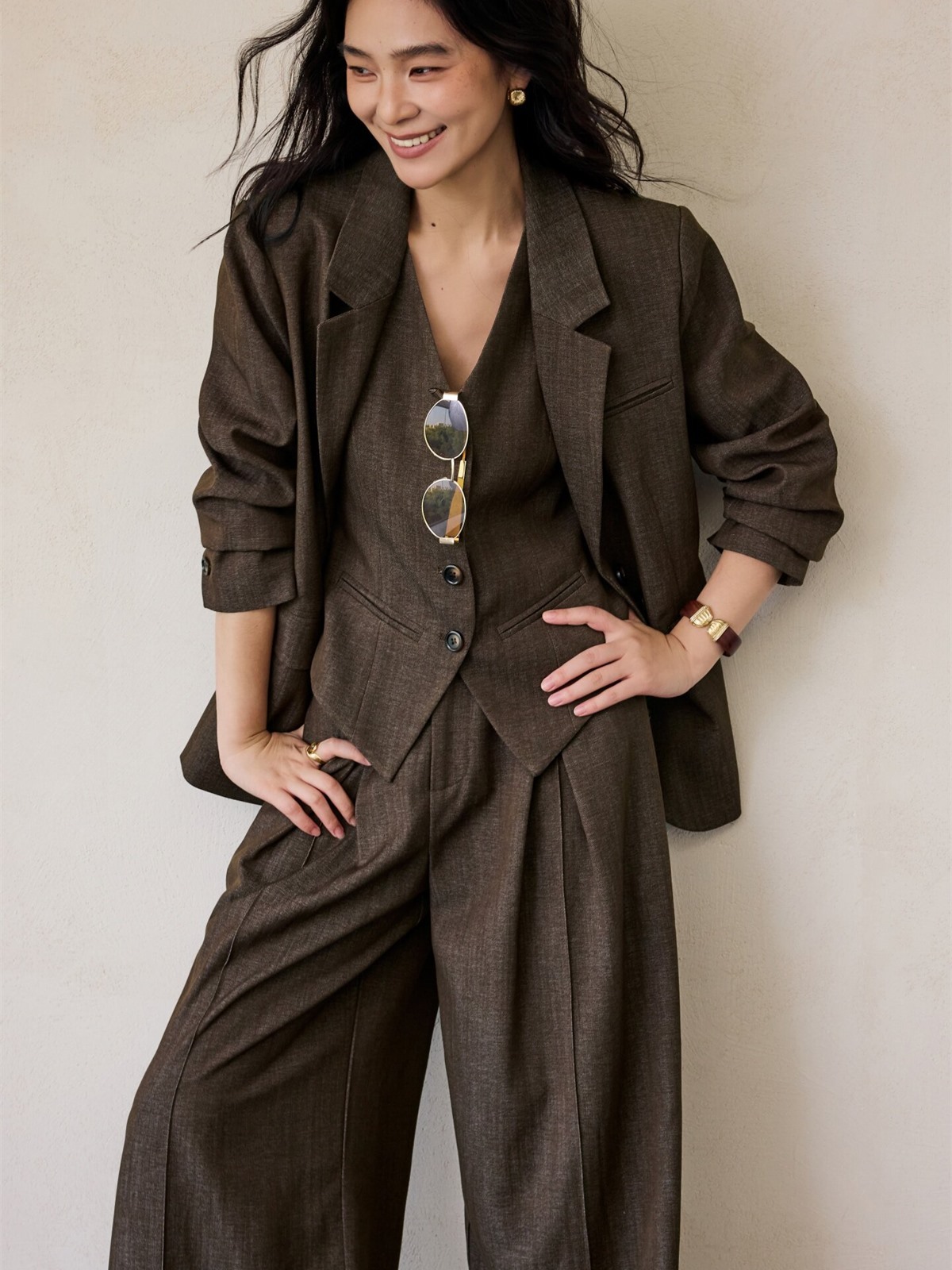 Harriet Textured Blazer, Vest & Pants (Sold Separately)