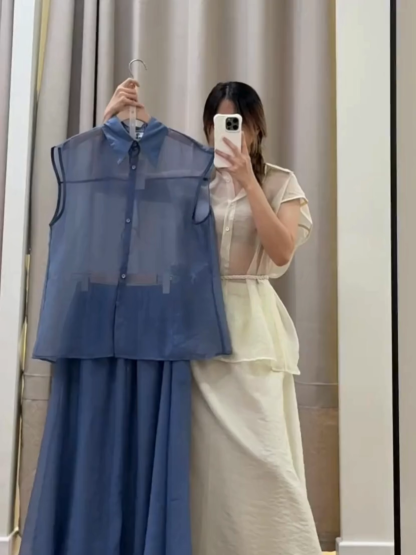 Sheer Top & Skirt Set (SKS104)