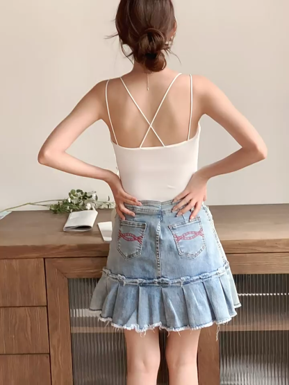 Dovey Cross-Back Cami Padded Top