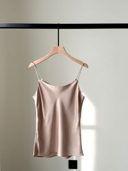 Lebbie Satin Cami Top (Discounted-M size)-The Black Bow-
