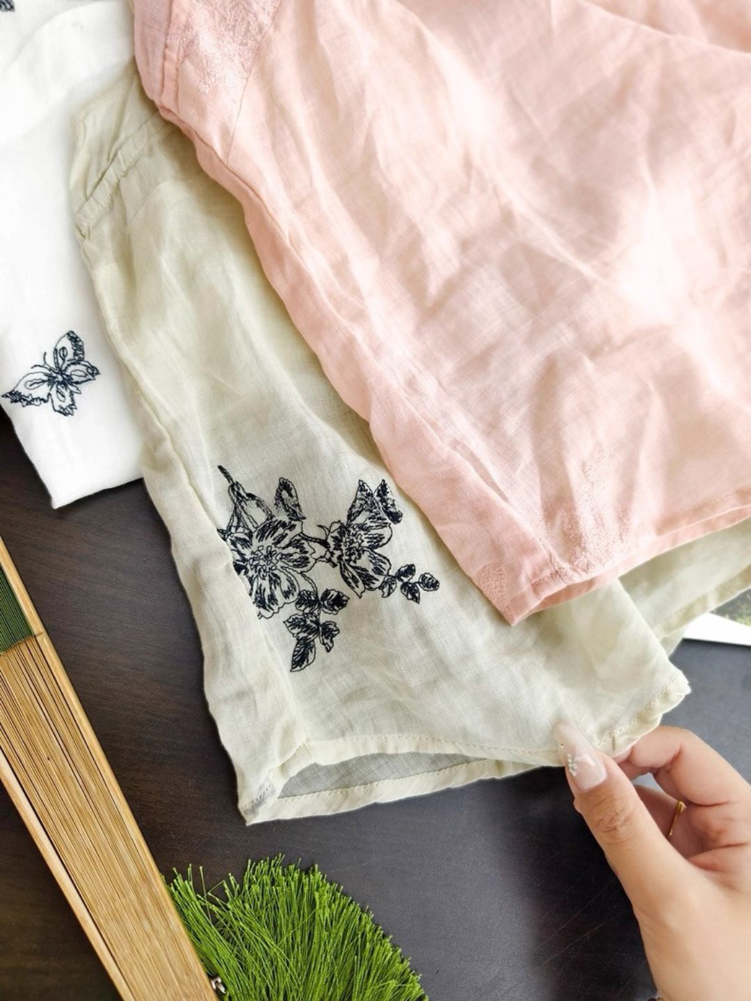 Ling Fei Semi Transparent Ramie Oriental Top