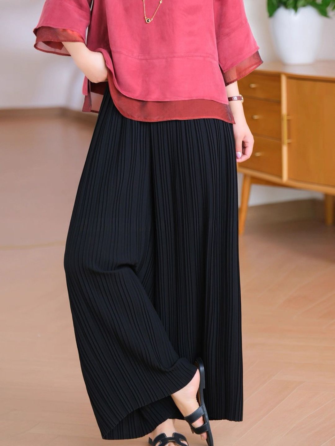 Ling Fei Delicate Pleated Culottes