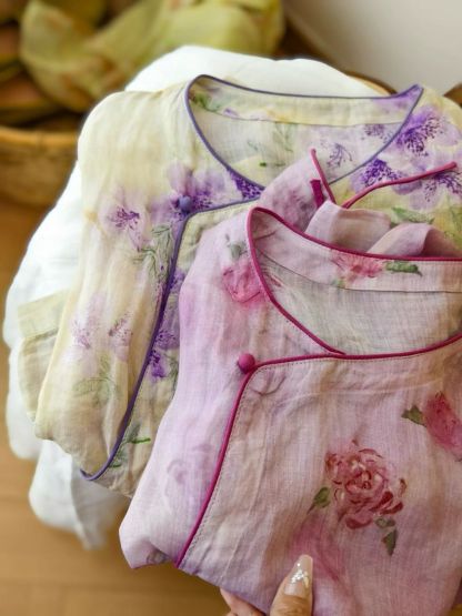 Ling Fu Ramie Oriental Top